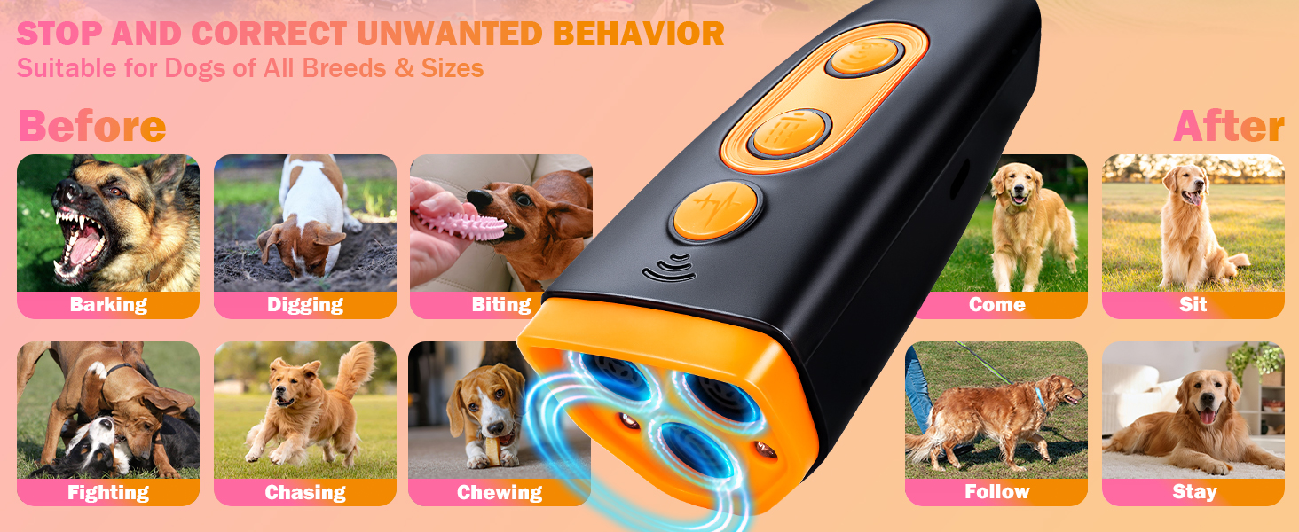 Dog Stop Barking Device integrates training and barking control functions