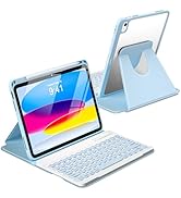 besky Keyboard case for iPad A16 11th 10th Generation 11/10.9 inch, Detachable Keypad,360 Rotatab...