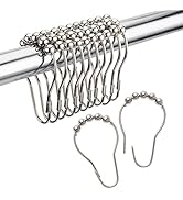 Amazer Shower Curtain Rings, Set of 12, Rust-Resistant Metal Shower Hooks Ring Shower Rings for C...