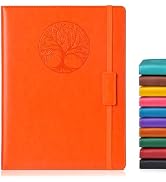 Biuwory Lined Journal Notebook for Women Men,256 Pages B5 Large Hardcover Leather Journals for Wr...