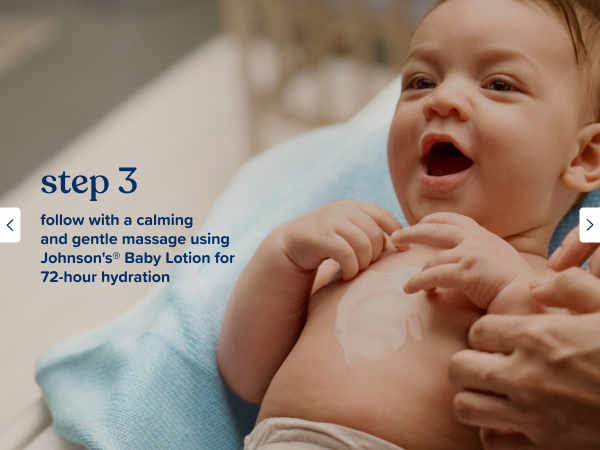 follow with newborn safe baby lotion with 72 hour hydration from johnsons baby