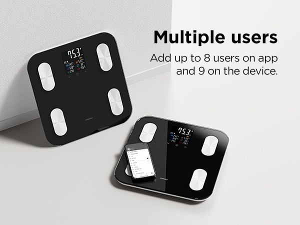 mooas smart scale body digital bathroom scale smart body scale