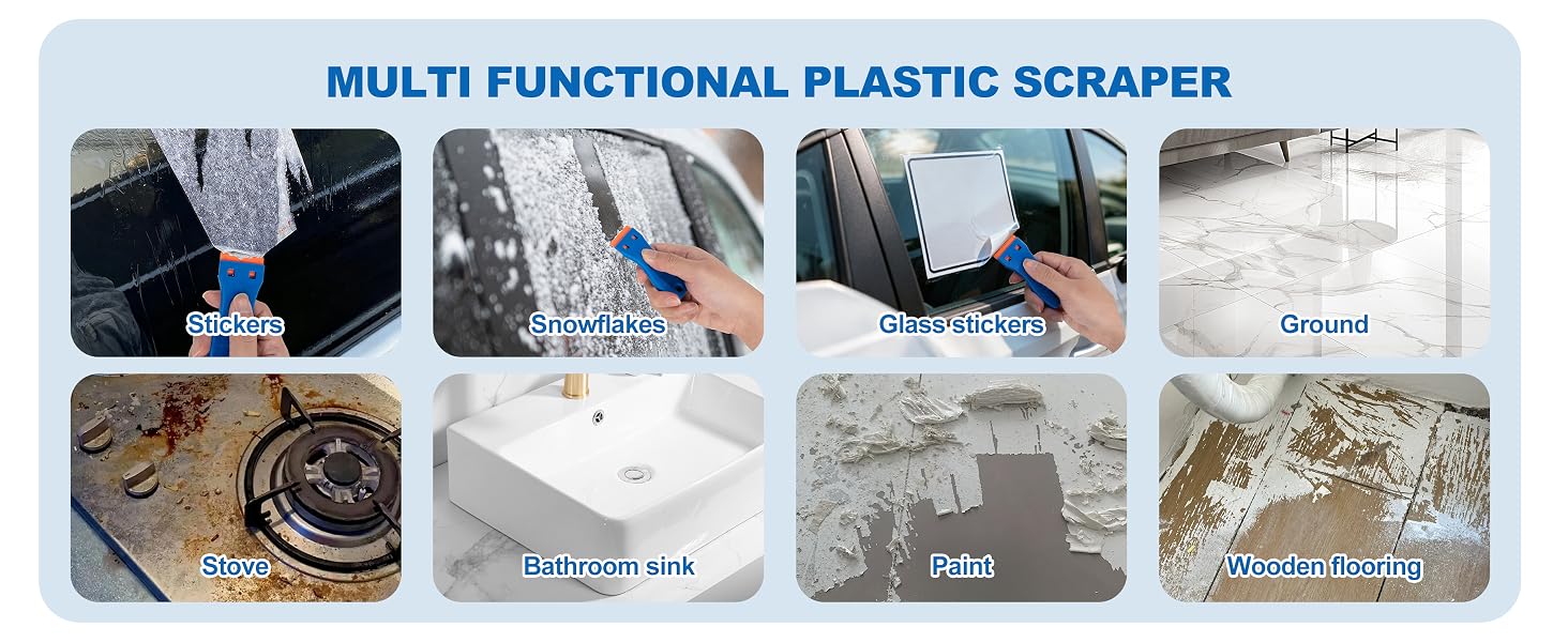 plastic razor blade scraper.