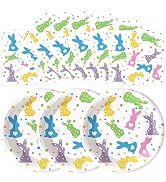 HFBOBP 50pcs Paper Plates And Napkins Set, 7inch Disposable Dessert Plates And 6.5inch Luncheon N...