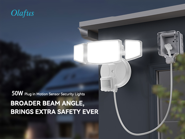 Plug in Motion Sensor Flood Lights