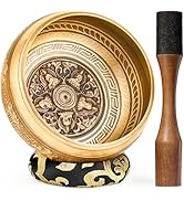 Hihealer Tibetan Singing Bowls, Meditation Sound Bowls Handcrafted in Nepal for Yoga, Chakra Heal...