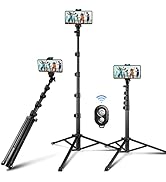 63" Tripod for Phone,Selfie Stick with Wireless Remote, Extendable Cell Phone Stand &amp; Phone Holde...