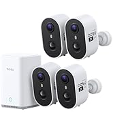 aosu Wireless Indoor/Outdoor Security Camera Kit with aosuBase Local Storage, 2K with 6X Zoom, 4-...