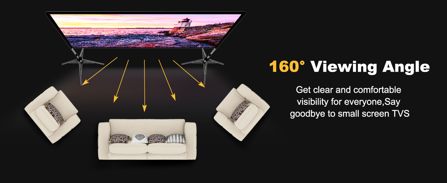 120 inch projector screen with stand