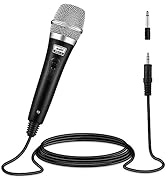 Moukey Dynamic Microphone, Karaoke Microphone with 13 ft Cable, Metal Handheld Cardioid Wired Mic...