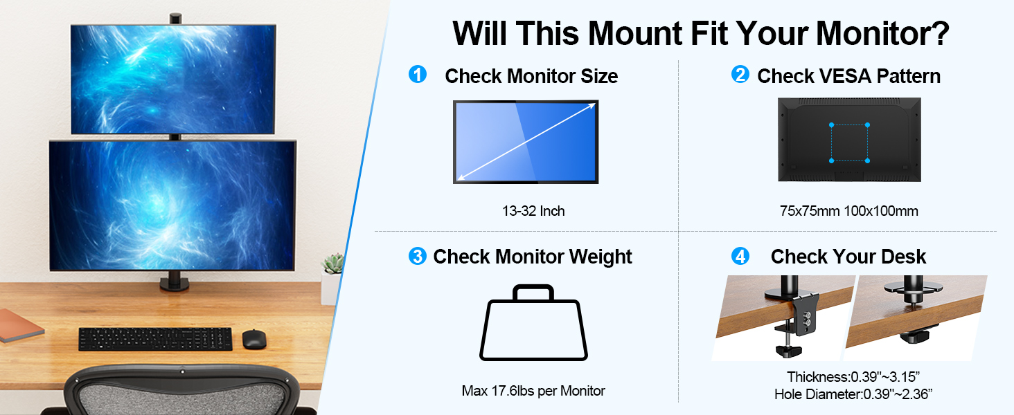 Vertical Dual Monitor Stand
