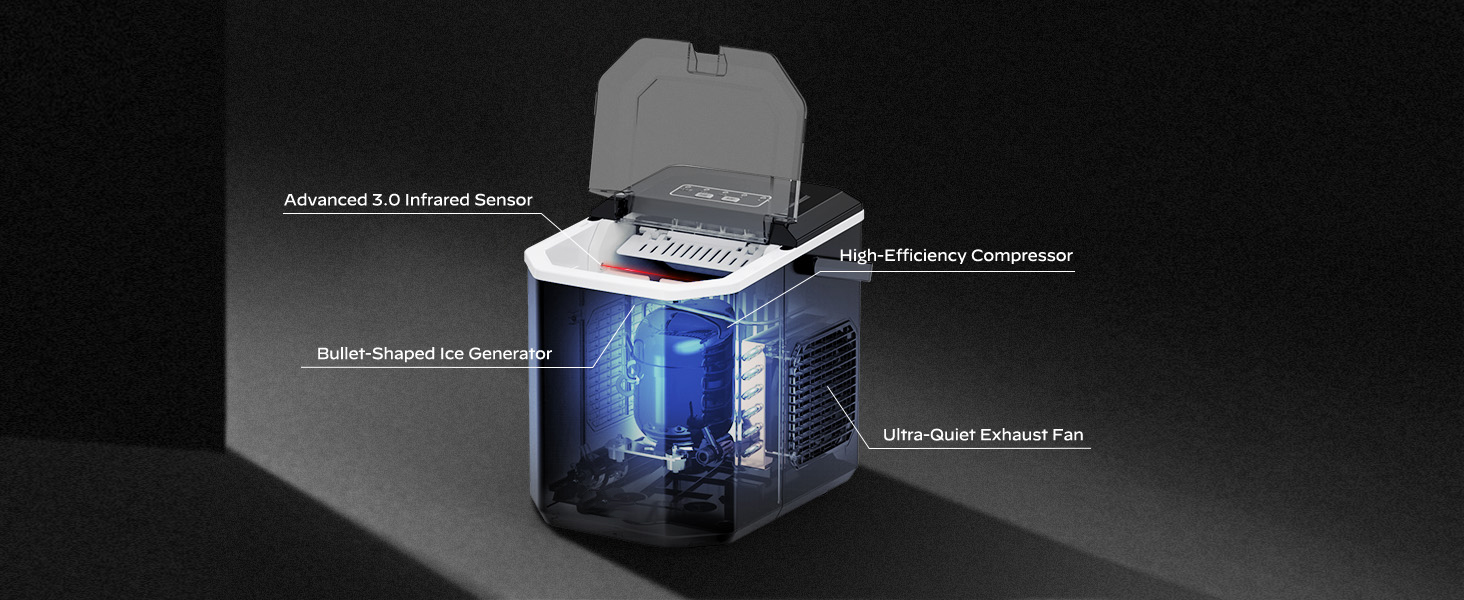 Avanced 3.0 infrafed sensor, high-efficiency compressor and ultra-quiet exhaust fan.