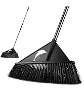 Silkyhose Heavy Duty Broom, Outdoor Broom with 51" Long Handle&amp;Thicken Stiff Bristle, Street Sani...