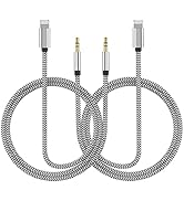 Aux Cord for iPhone, 2 Pack 3.3ft [Apple MFi Certified] Lightning to 3.5mm Aux Audio Adapter Cabl...
