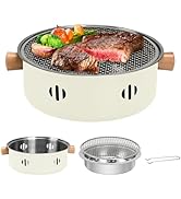 BSDLZCH Portable Charcoal Barbecue Grill, 1pc Mini BBQ Grill Multifunctional Charcoal Grill Smoke...