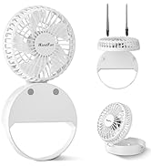 HandFan Personal Necklace Fan, Portable Neck Fan Rechargeable, Mini Hanging Wearable Fan with Uni...