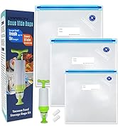 Daarcin 3 Size Sous Vide Bags 20pcs BPA Free Reusable Vacuum Sealer Bags Kit for Keep Food Flash ...
