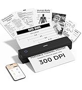 HPRT Inkless Portable Printer Wireless for Travel,Thermal Printer Supports 8.5" x 11" US Letter&amp;A...