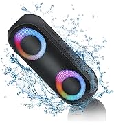 Bluetooth Speakers with Light, 30W Portable Bluetooth Wireless(100FT Range) Loud Stereo Sound, IP...