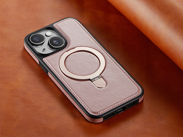 case with stand pu leather compatible with magsafe