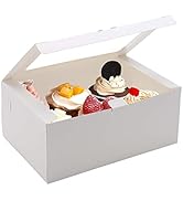 10-Set Cupcake Boxes with Inserts and Window Hold 6 Cupcakes,Cupcake Containers Bakery Cake Box,P...