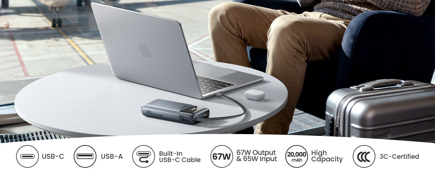 PISEN 67W 20000mAh power bank