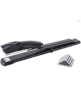 Craftinova Long Reach Stapler,Include 2000 Staples. Full Strip,25 Sheet Capacity,with Built-in Ru...