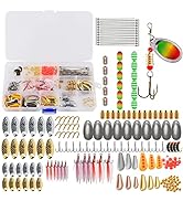 Fishing Lure DIY Kit 228pcs Spinner Making Kit Spinnerbaits Accessory Blade Clevis Wire Shaft Tre...