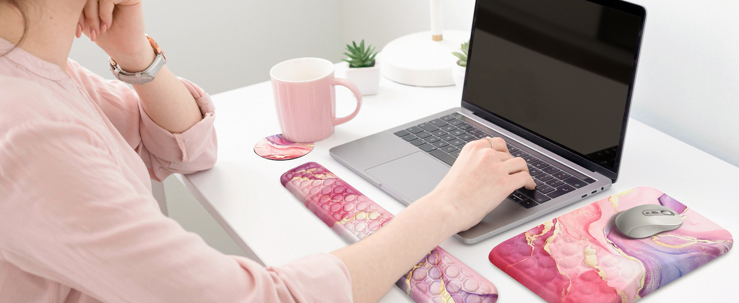 Keyboard wrist rest and mousepad