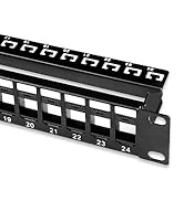 24 Port Blank Keystone Patch Panel