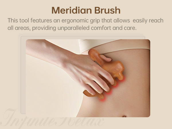 Gua Sha Tool for Face &amp; Body Meridian Massage Brush Lymphatic Drainage