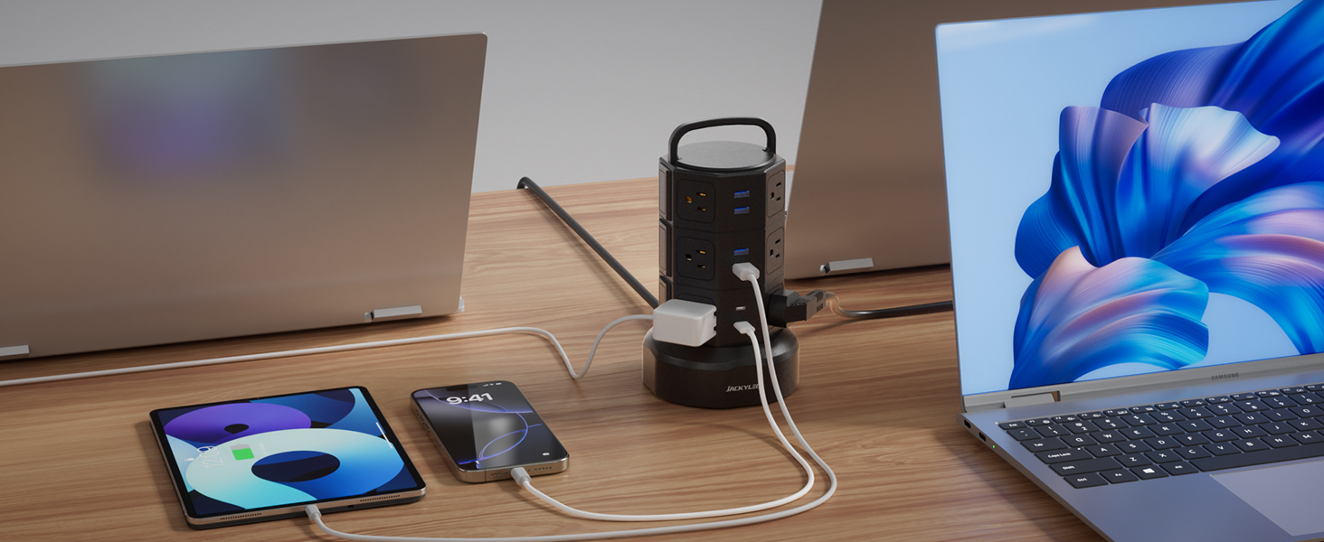office supplies power strip tower