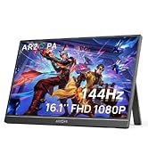 ARZOPA 16.1'' 144Hz Portable Gaming Monitor, 106% sRGB 1080P FHD Kickstand Portable Monitor with ...
