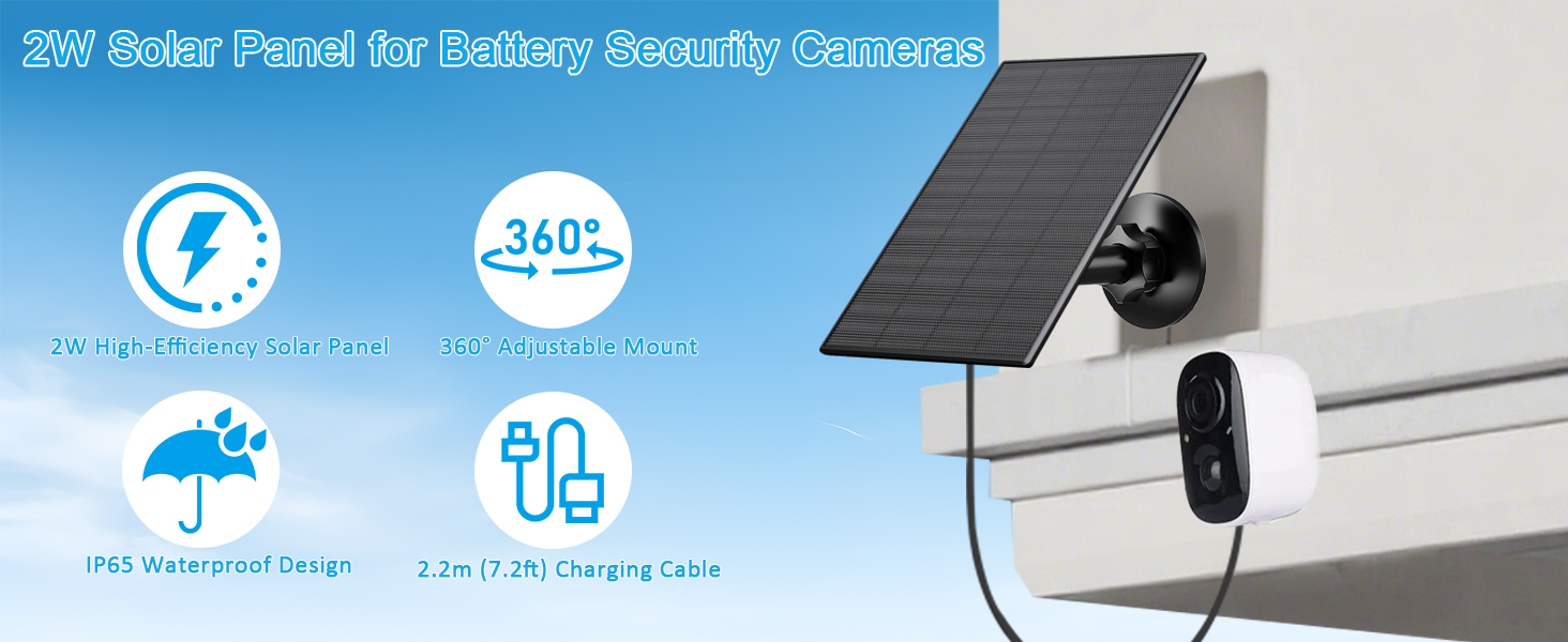 Solar Panel for Security Camera