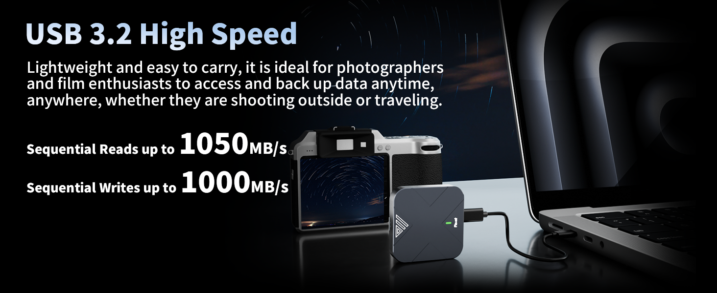 Fikwot FP70 Portable SSD External solid state drive 1050MB/s