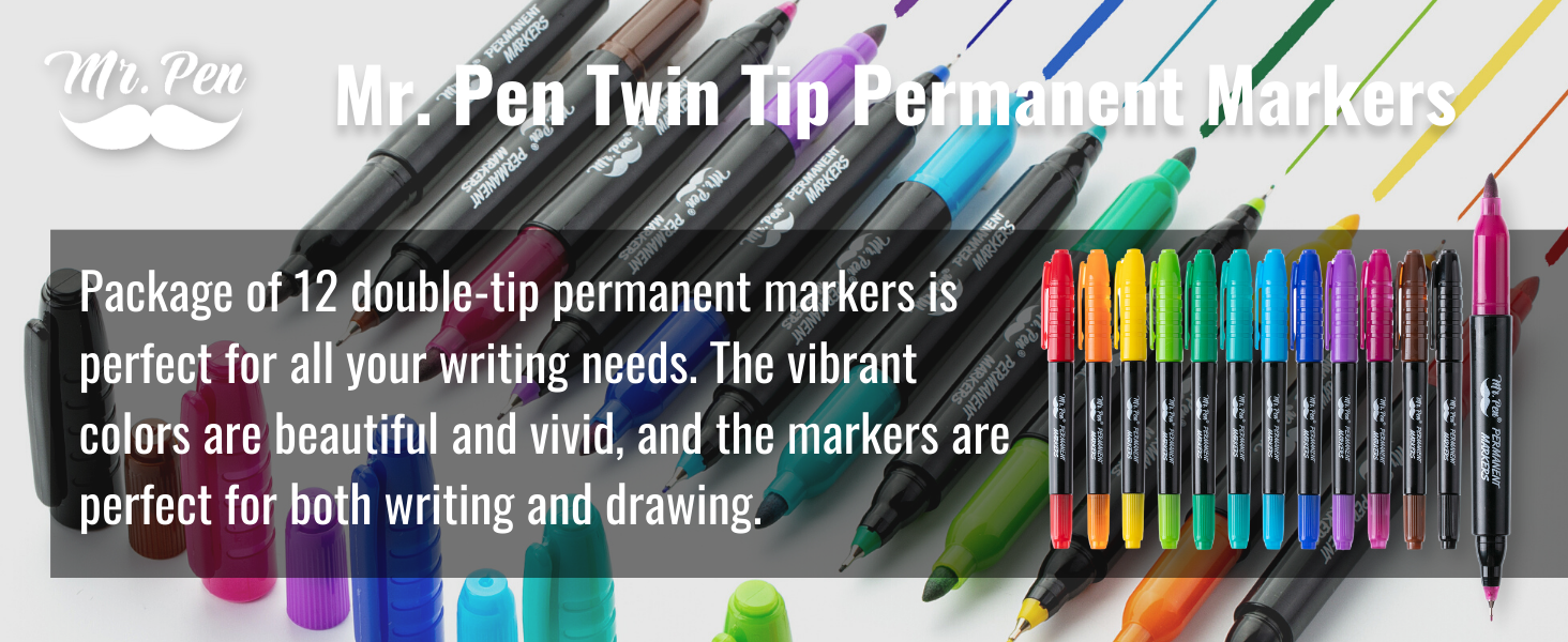 Mr. Pen- Dual Tip Permanent Markers