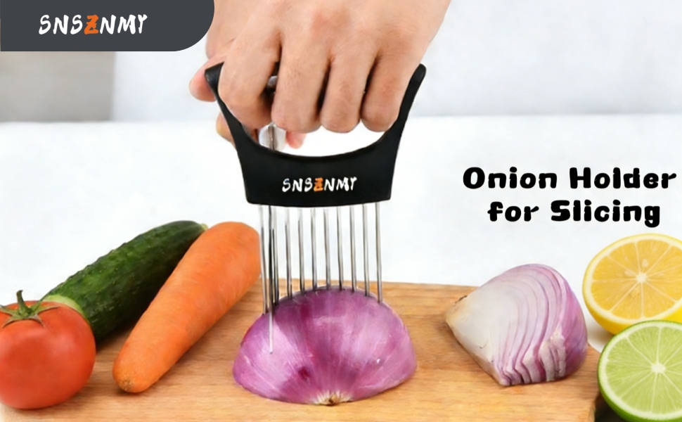 thin onion slicer fruit and vegetable slicer stainless steel onion slicer onion holder slicer cutco