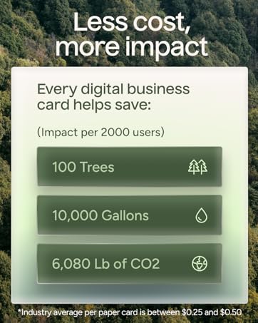 Less cost, more impact, sustainable, environment, save trees, water, less CO2