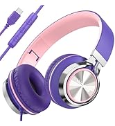 VkingMoR Wired Headphones with Mic, Type C Headphones, Volume Control Type-C Wired Headphone, Plu...