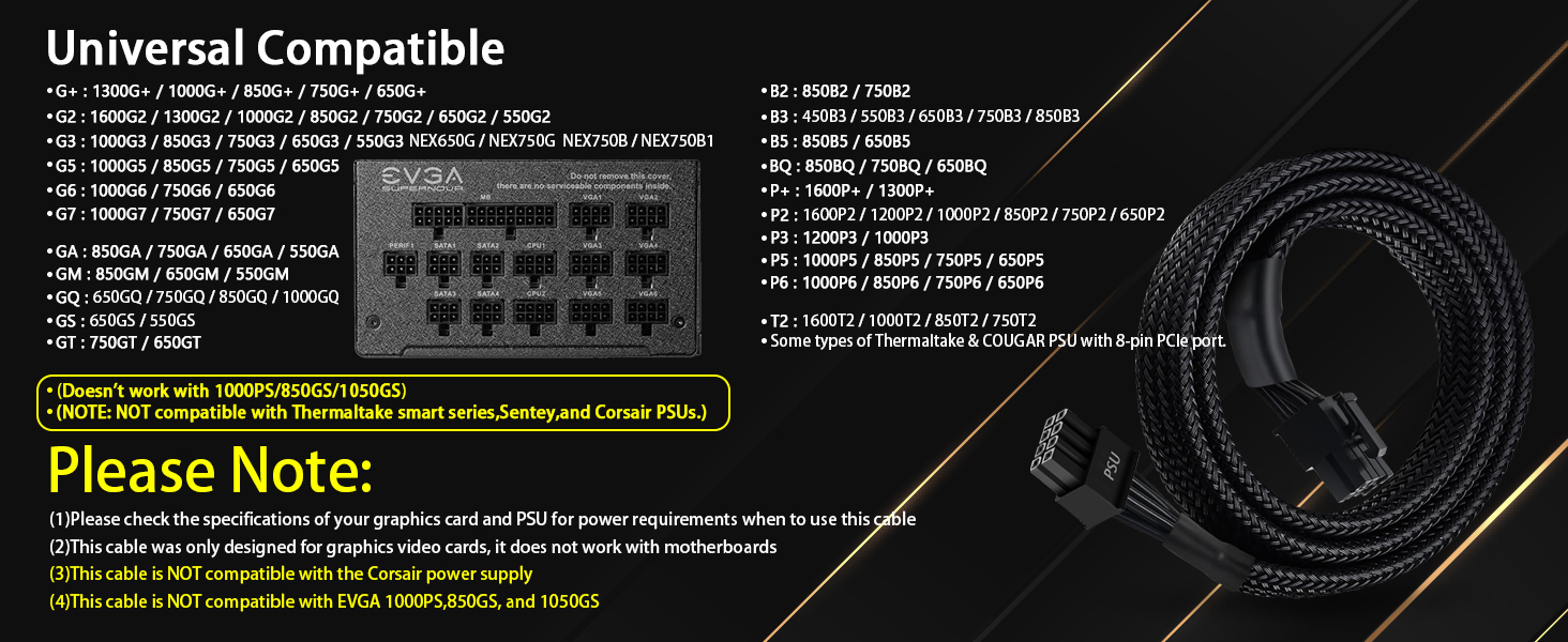 8 Pin PCIe Cable EVGA