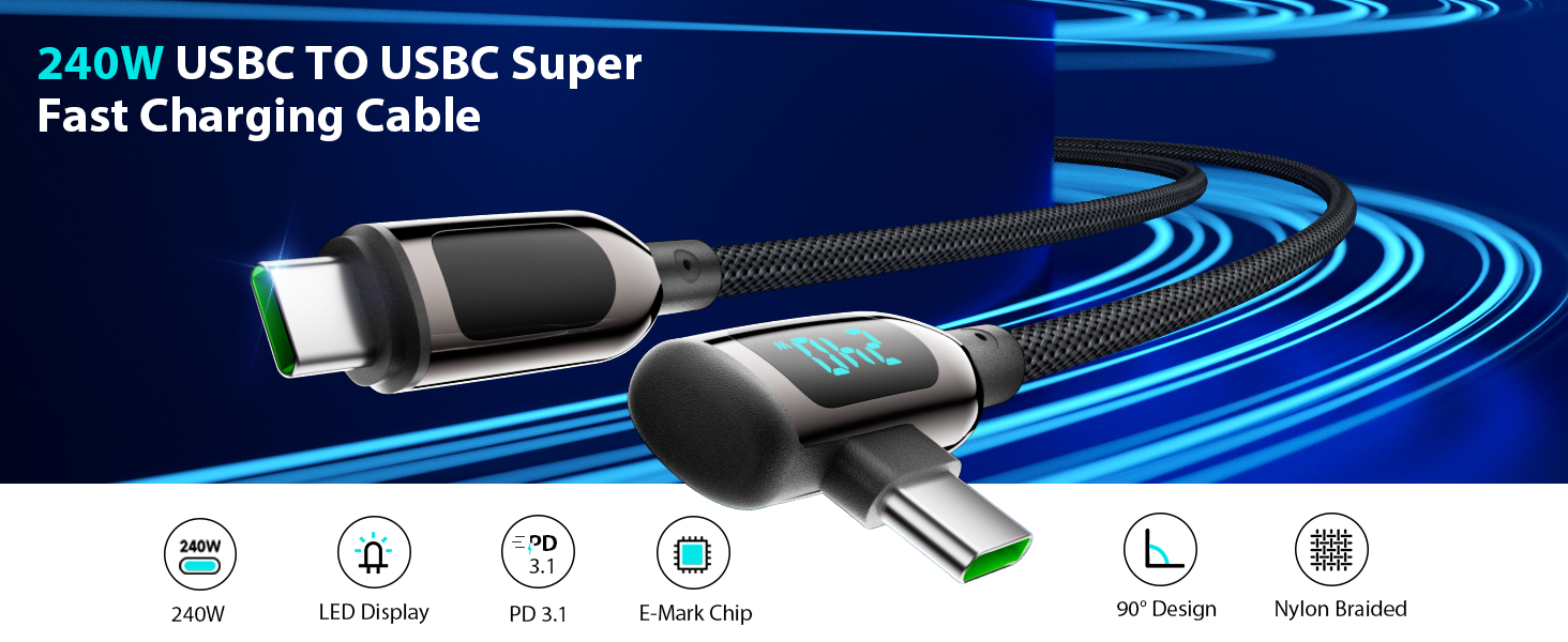 USB C; USB C Cable; Right Angle USB C Cable;240W USB Cable; USB C to USB C Cable;