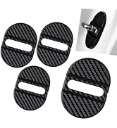 sdidzad 4 PCS Car Door Lock Latches Cover, Plastic Carbon Fiber Texture Door Lock Latch Protector...