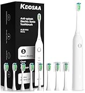 keosaa Electric Tooth Brush with 8 Brush Heads, Sonic Toothbrush Soft with Pressure Sensor, 33000...