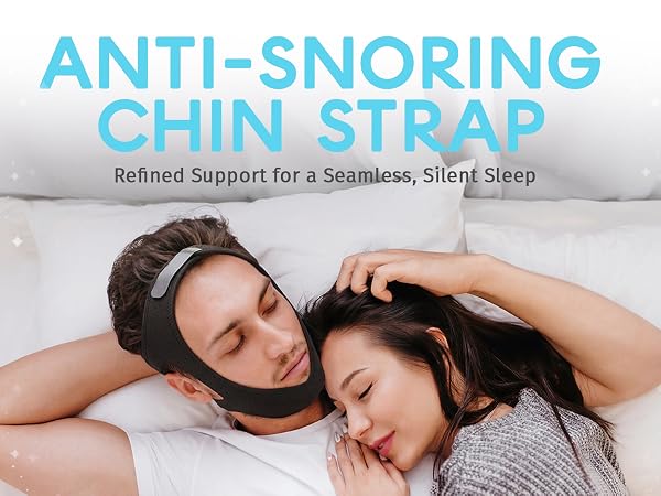 chin strap sleeping users anti snoring sleep snore straps adjustable jaw night time overnight keep
