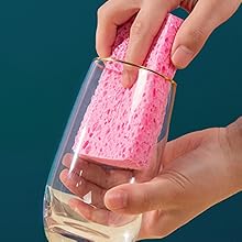 Compressed Cellulose Sponges Non-Scratch Natural Sponge Cleaning Scrub Sponge kitchen Cut-Outs DIY