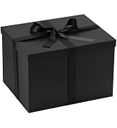 Rinrda Extra Large Gift Box,15x12x10 Inches Black Gift Boxes with Lids for Presents,10-inch Deep ...