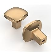 KNOKLOCK 10 Pack Kitchen Cabinet Knob Champagne Bronze Square Dresser Knobs Drawer Knobs Kitchen ...