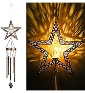 Star Solar Wind Chimes, DesGully Wind Chimes for Outside Yard Garden Patio Decor, Gifts for Birth...