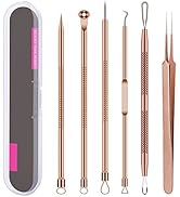 Pimple Popper Tool Kit, 6 Pcs Blackhead Remover Acne Needle Tools Set Removing Treatment Comedone...