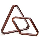 TOPZEA Set of 2 Wooden Billiard Ball Racks, Vintage Solid Wood 8-Ball Triangle Ball Rack 9-Ball D...